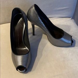 Giuseppe Zanotti Silver and Black heels